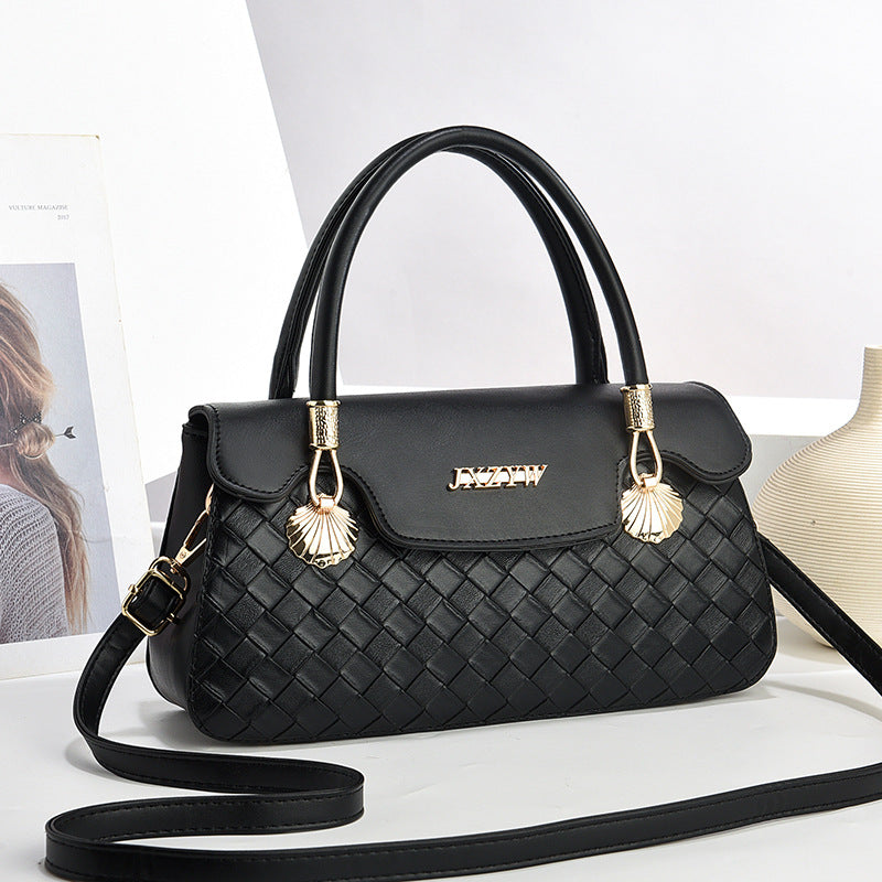 Sarah Express Vintage Letter Printed Structured Casual Handbag