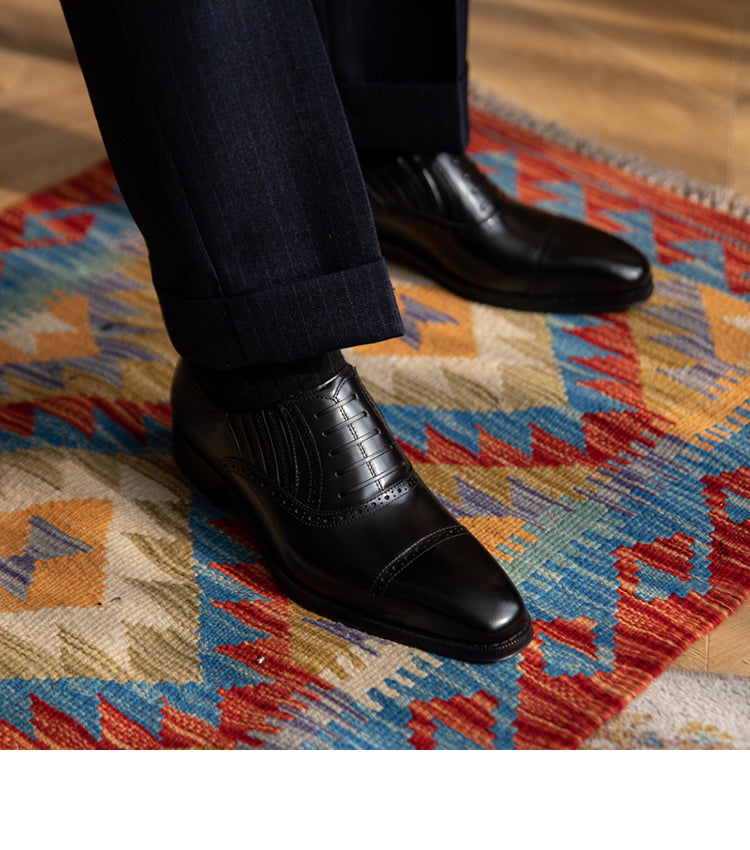 Sarah Express Square Toe Cowhide Formal Dress Shoes