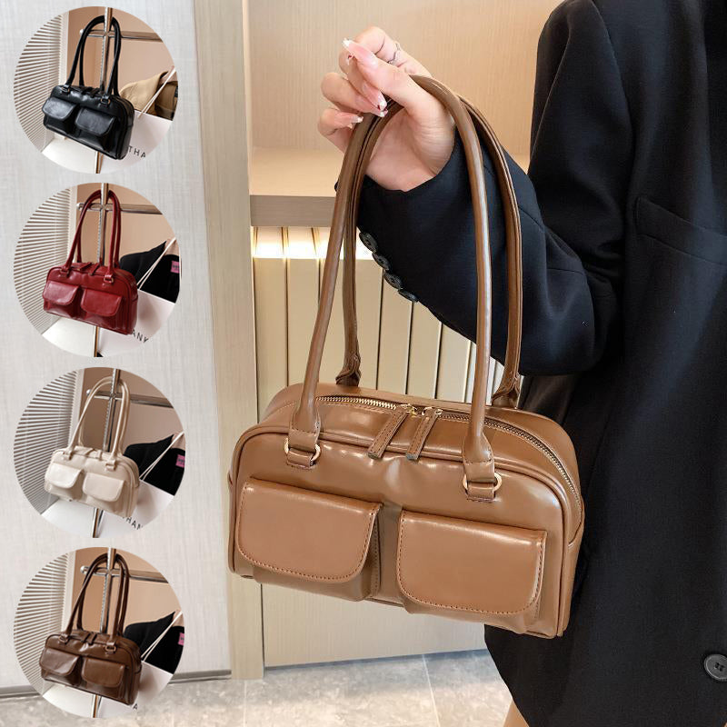 Sarah Express Multi-Pocket Structured Shoulder Handbag