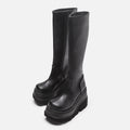 Sarah Express Gothic Platform Biker Boots Black