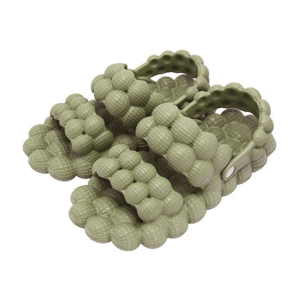 Sarah Express Women's Bubble Thick Soled Sandals Green